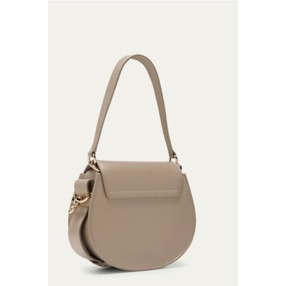 CHLOE Tess calf leather and suede small crossbody bag + Dust bag MOTTY GREY - Picture 2 of 13